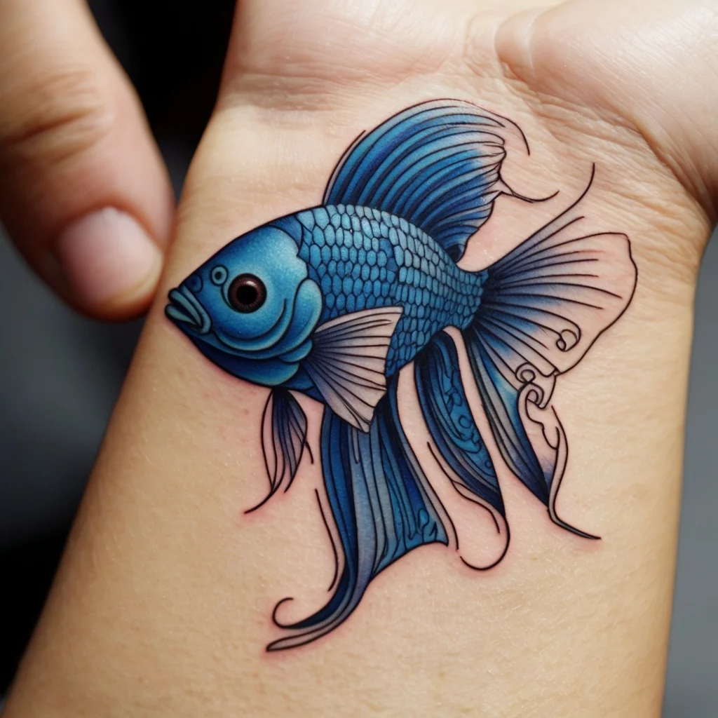 betta fish tattoo (137)