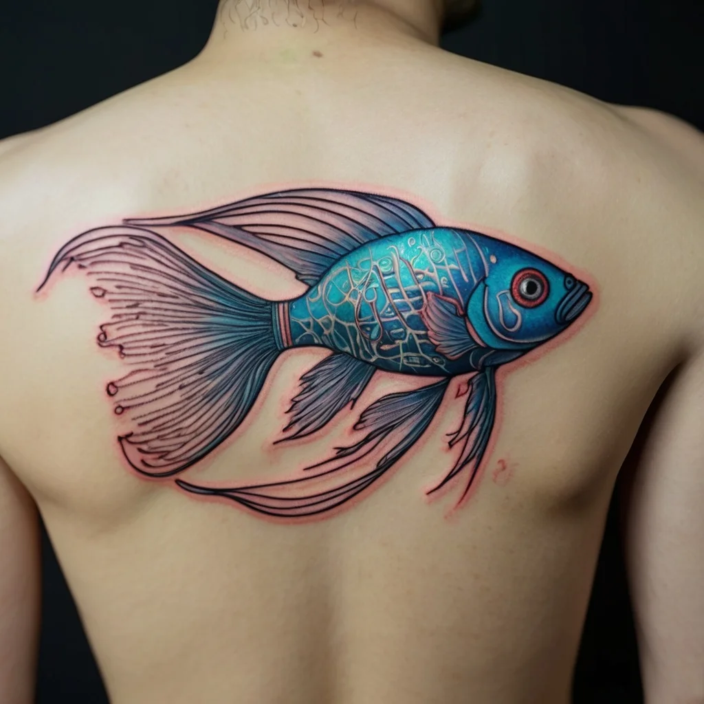 betta fish tattoo (138)