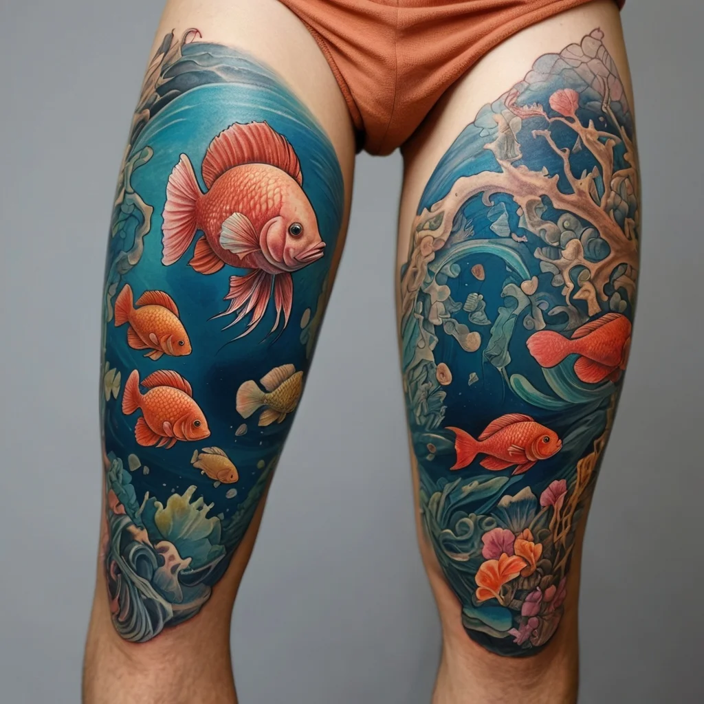 betta fish tattoo (140)