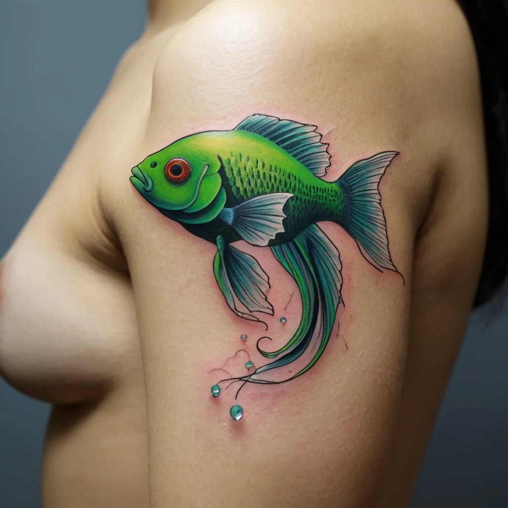 betta fish tattoo (143)