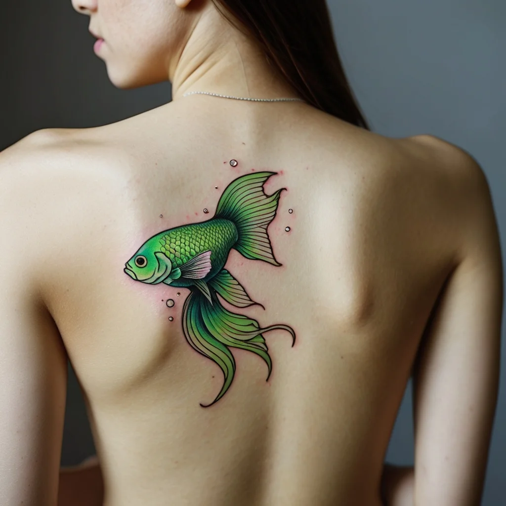 betta fish tattoo (144)