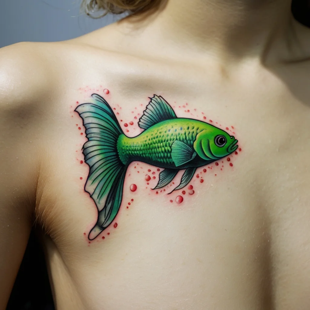 betta fish tattoo (145)