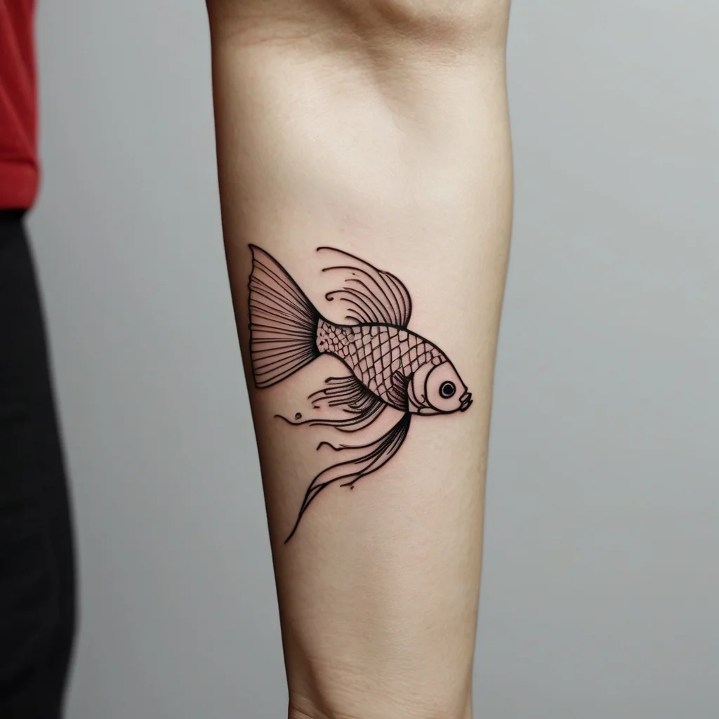 betta fish tattoo (48)