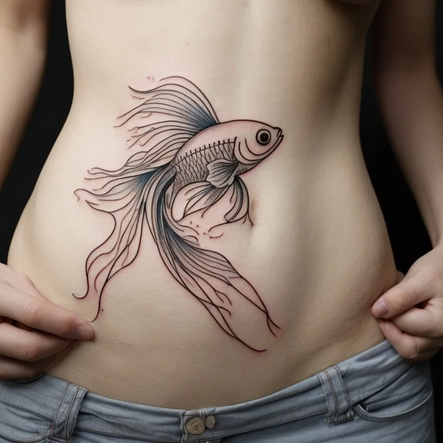 betta fish tattoo (52)