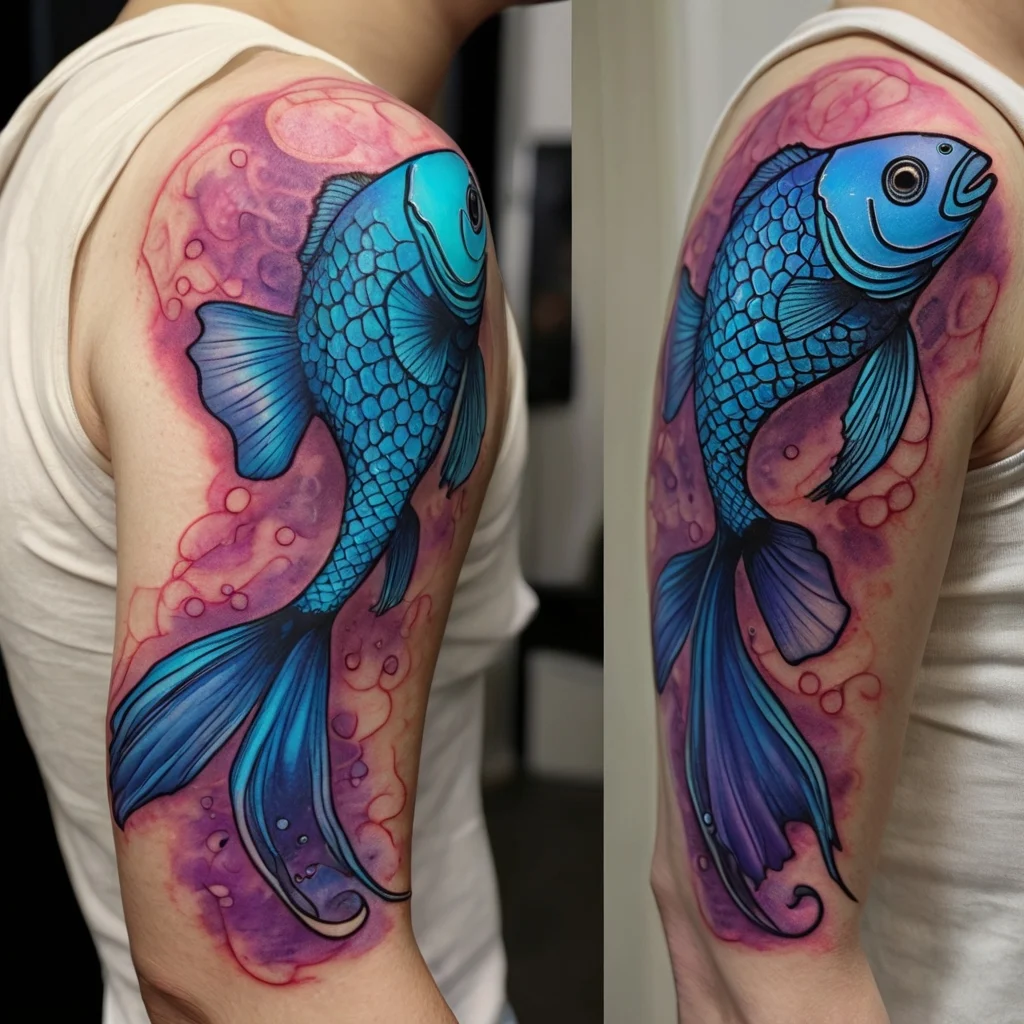 betta fish tattoo (58)