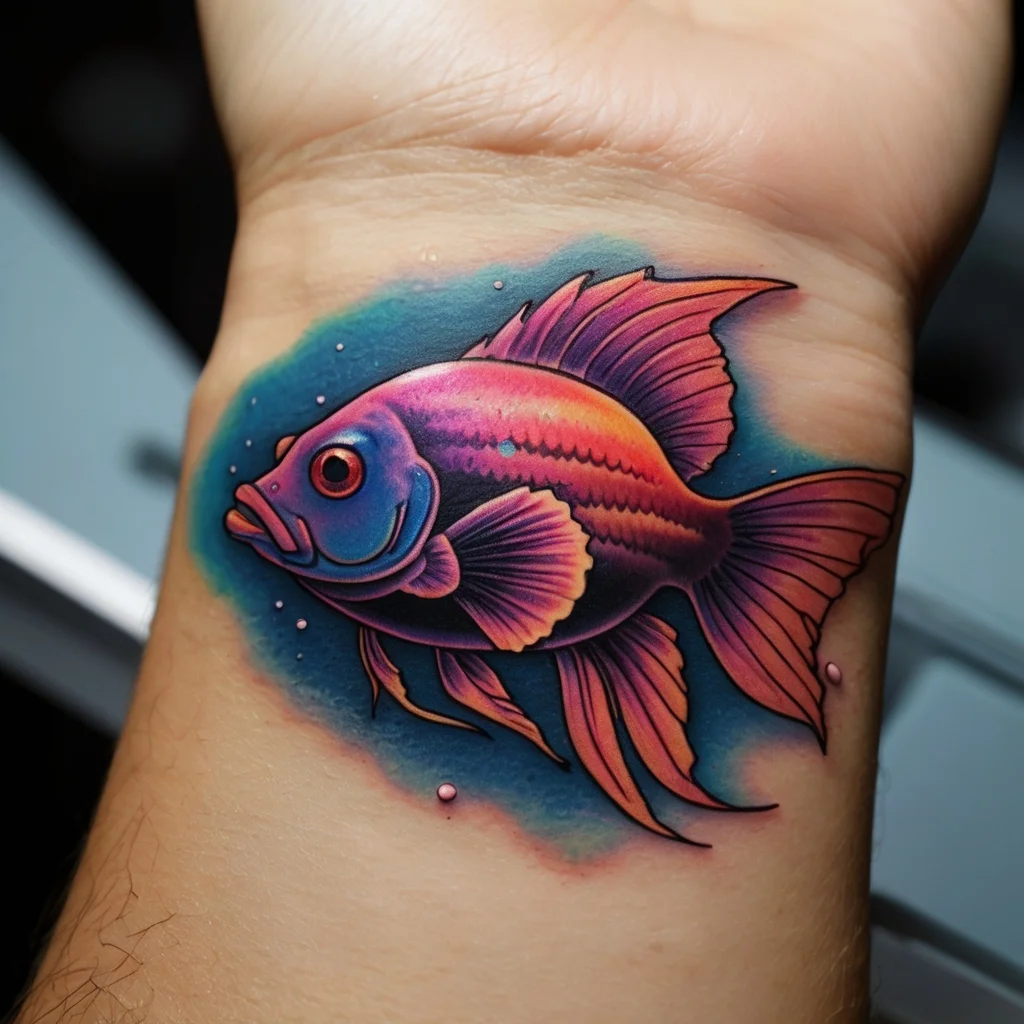 betta fish tattoo (60)