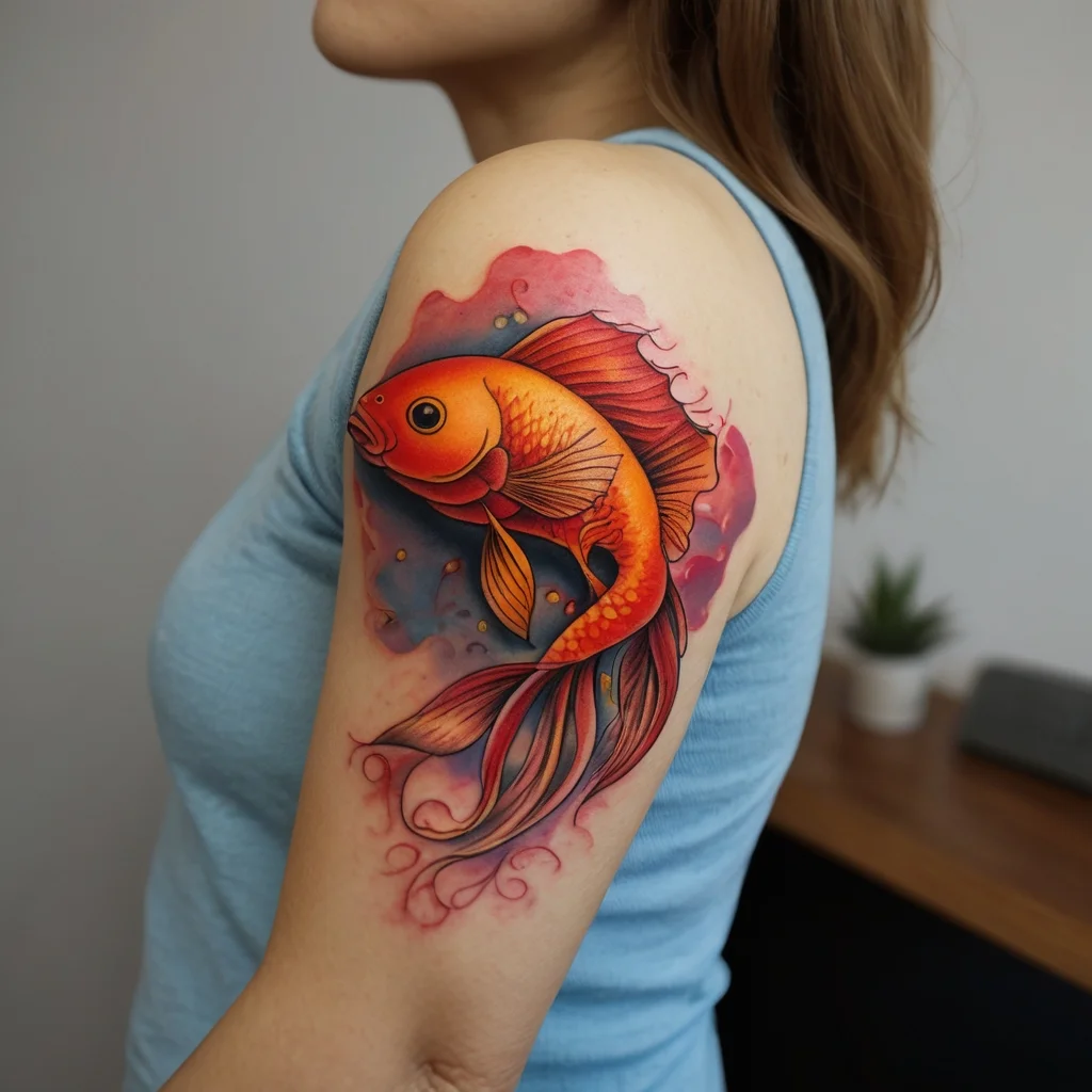 betta fish tattoo (65)