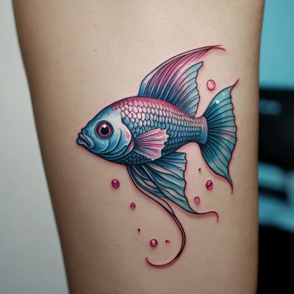 betta fish tattoo (66)