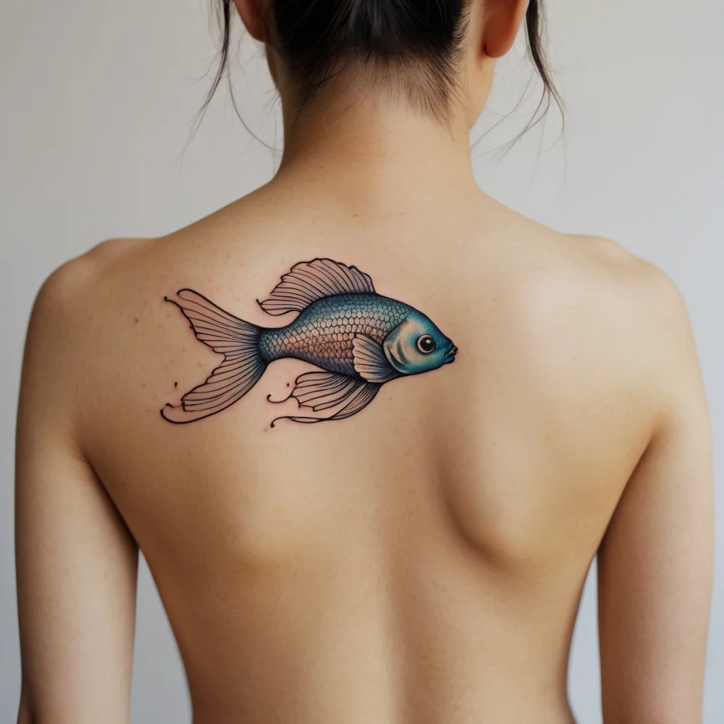 betta fish tattoo (70)