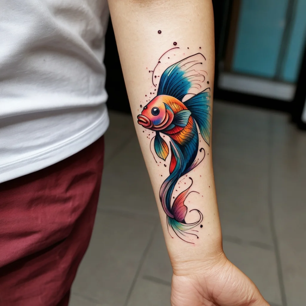 betta fish tattoo (71)