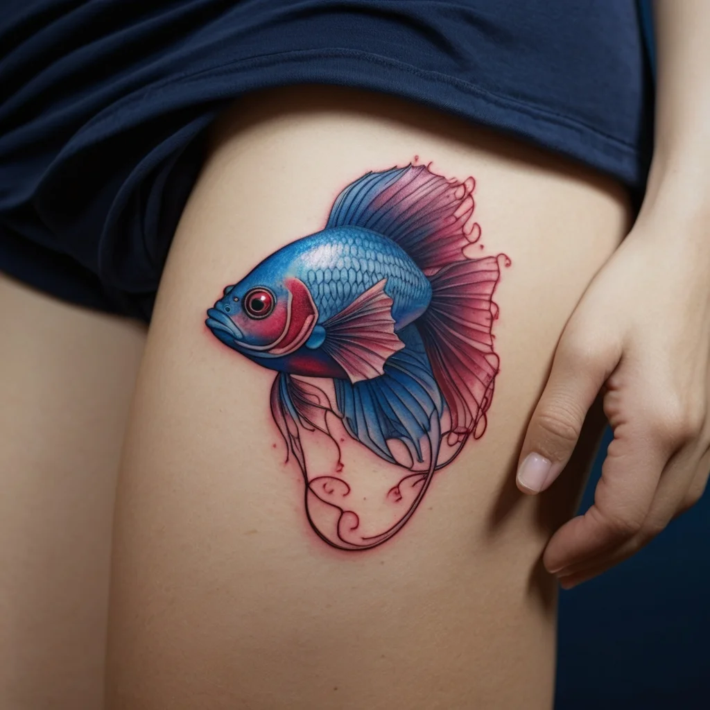 betta fish tattoo (72)