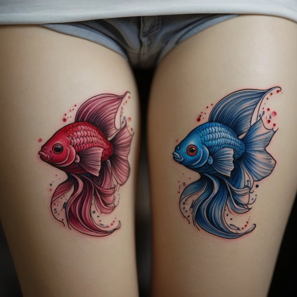 betta fish tattoo (73)