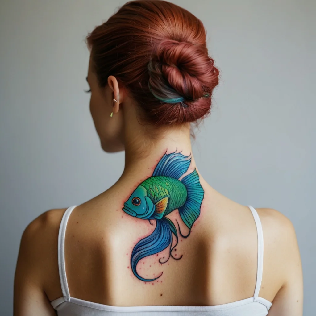 betta fish tattoo (74)