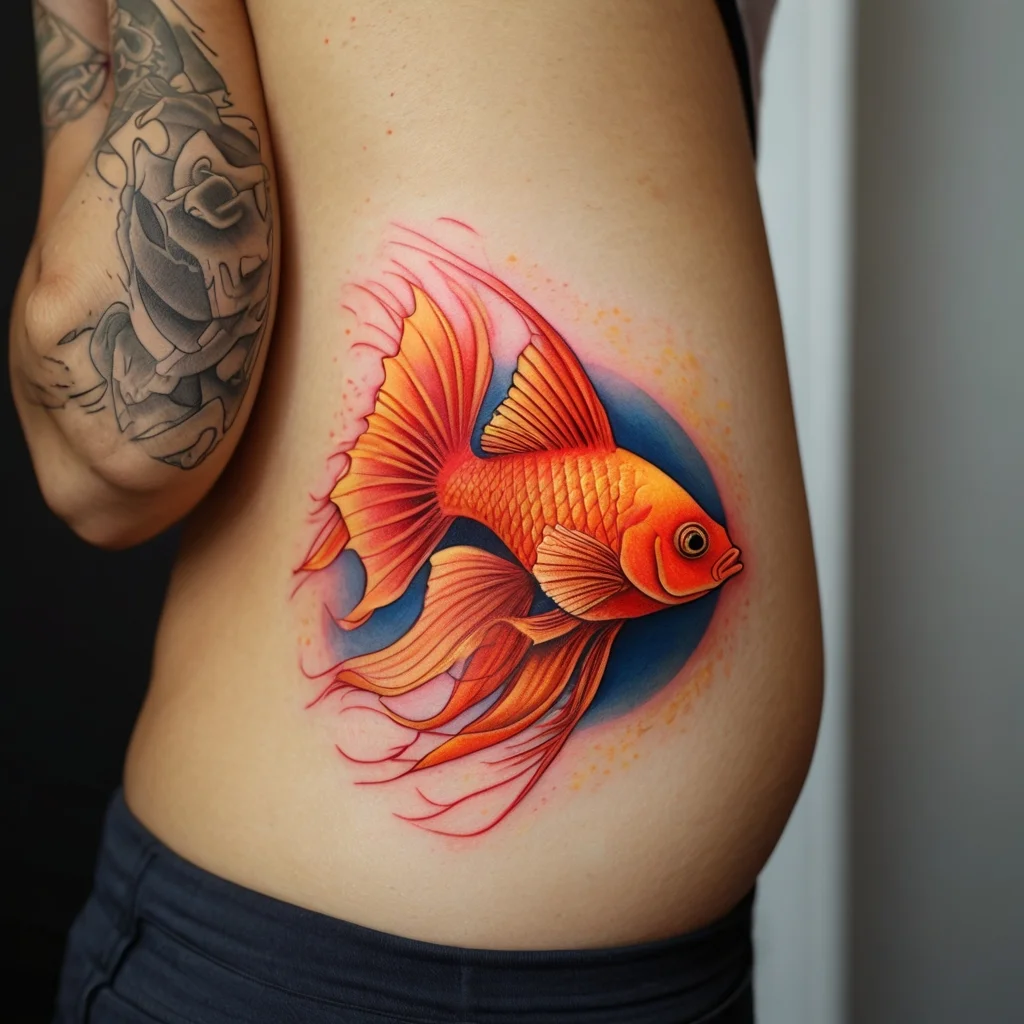 betta fish tattoo (77)