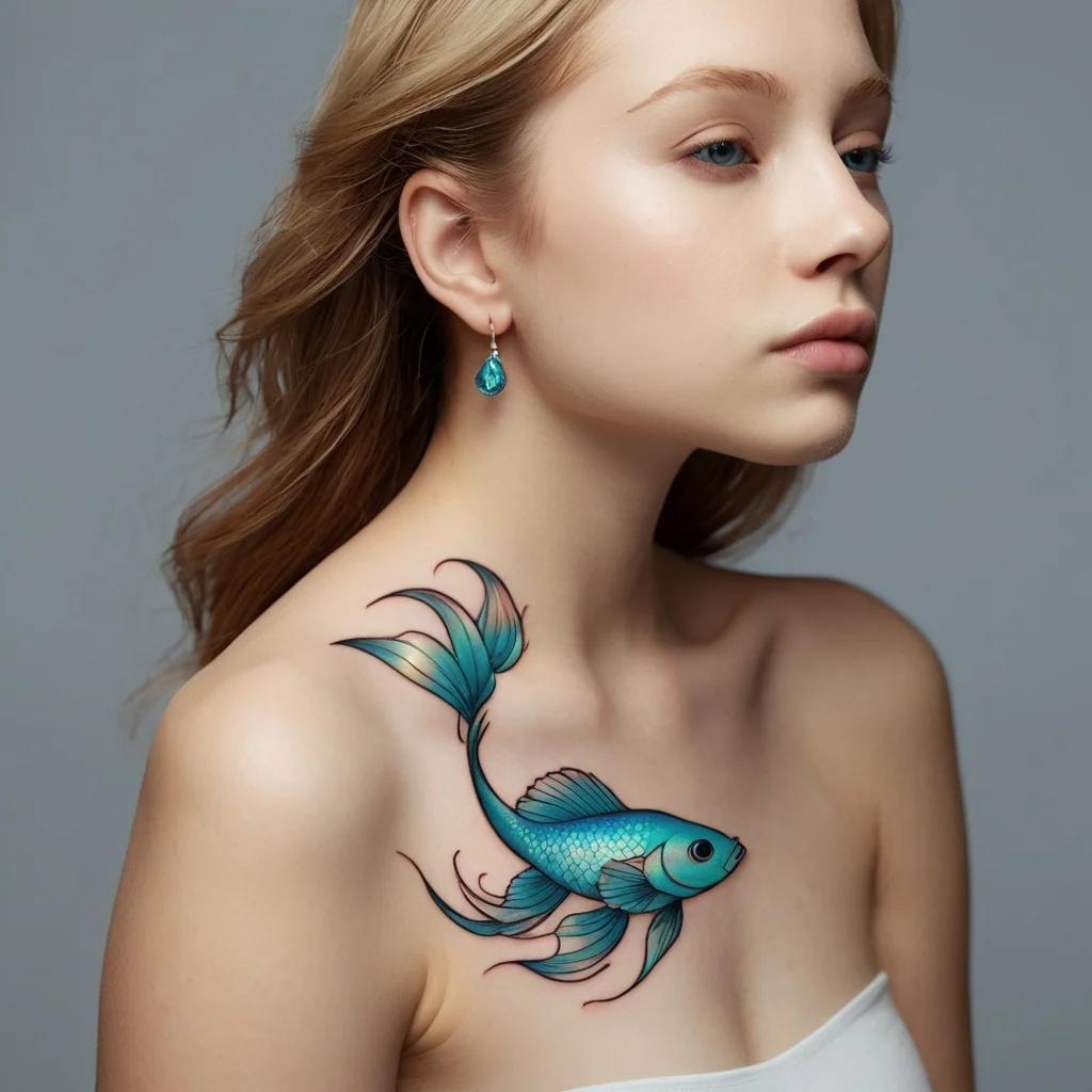 betta fish tattoo (85)