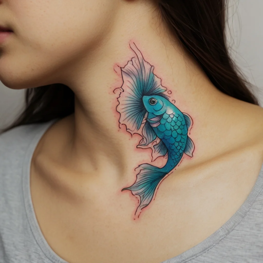 betta fish tattoo (86)