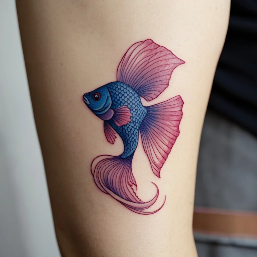 betta fish tattoo (87)