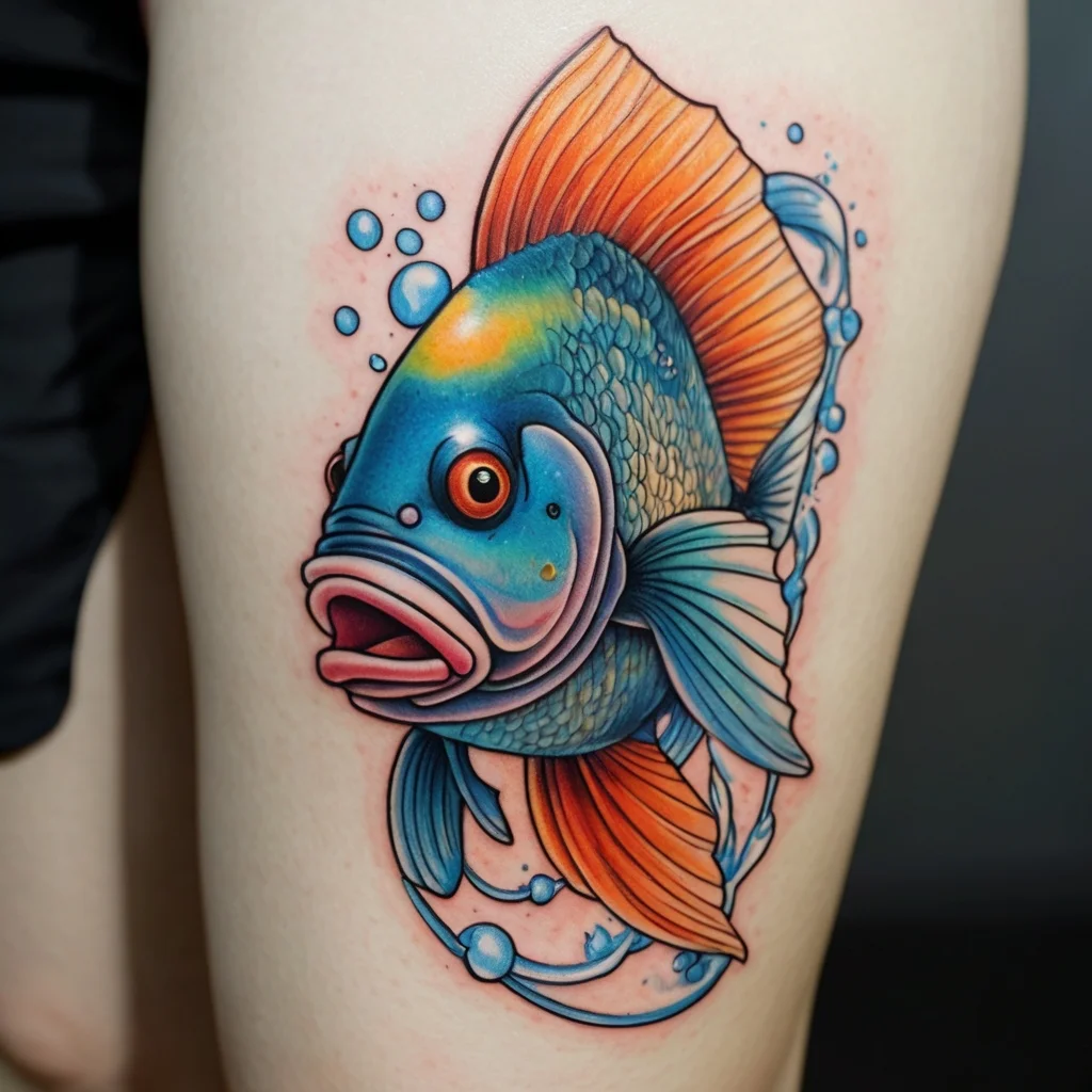 betta fish tattoo (90)