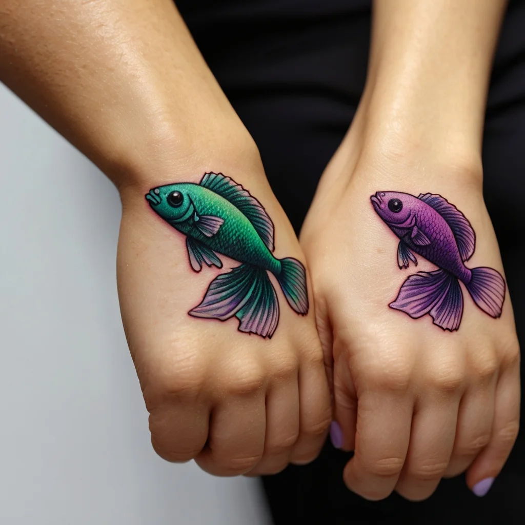 betta fish tattoo (93)