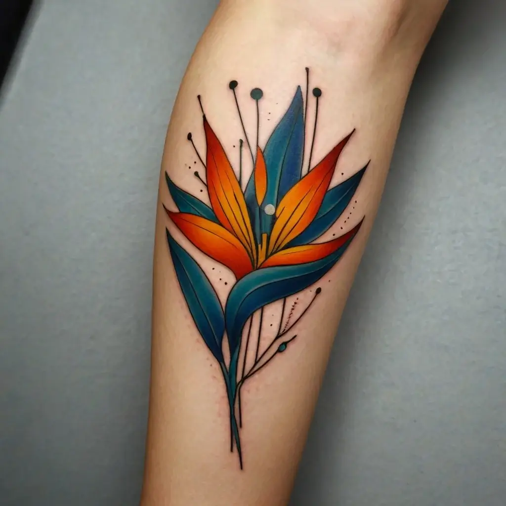 bird of paradise tattoo (10)