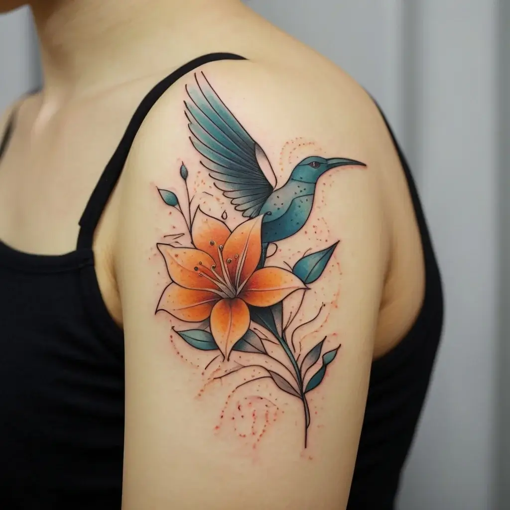 bird of paradise tattoo (16)