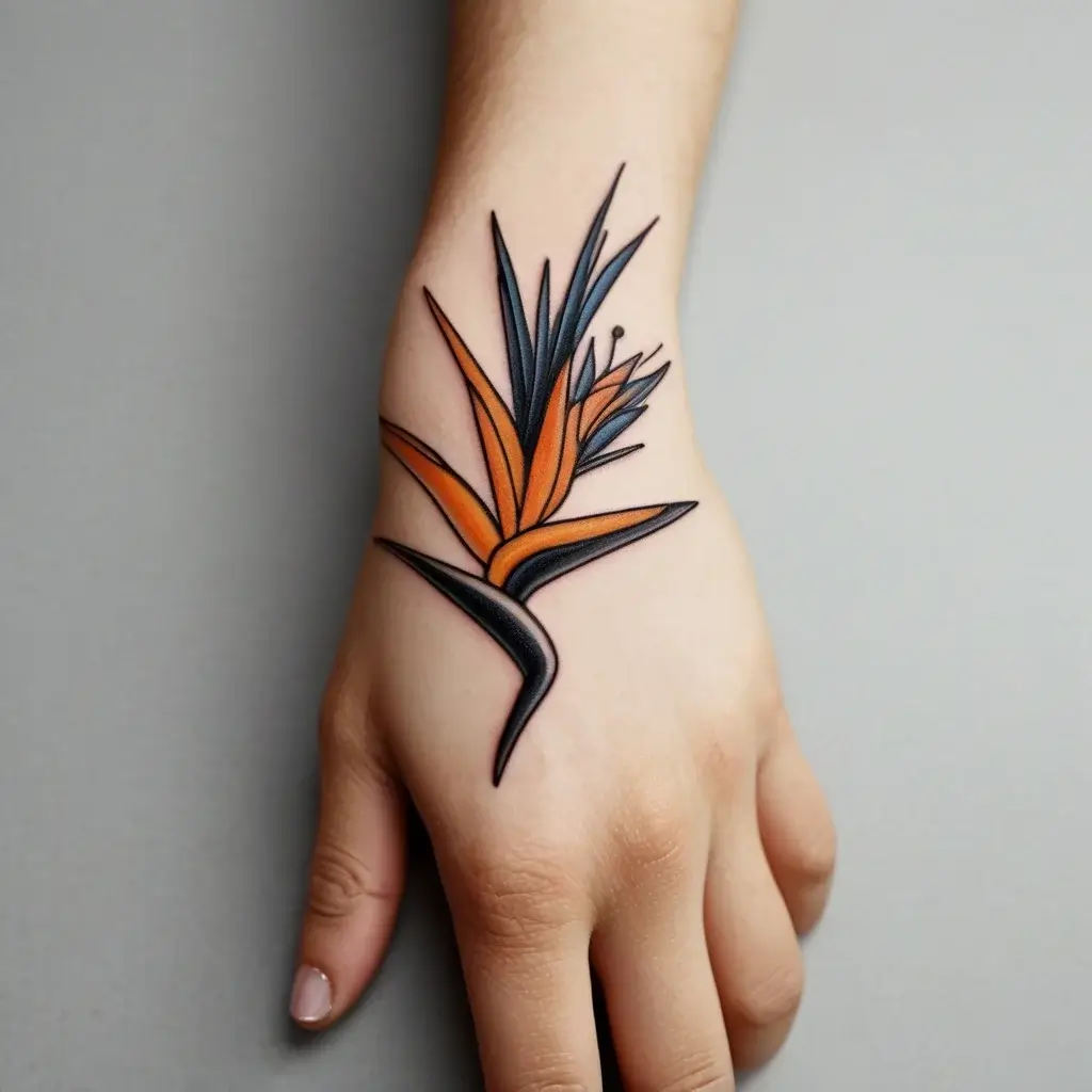 bird of paradise tattoo (17)