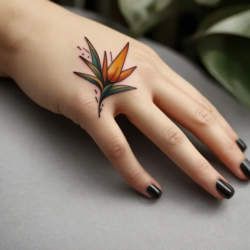 bird of paradise tattoo (19)