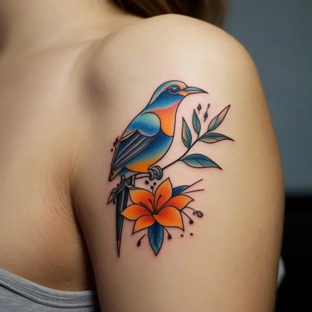 bird of paradise tattoo (24)