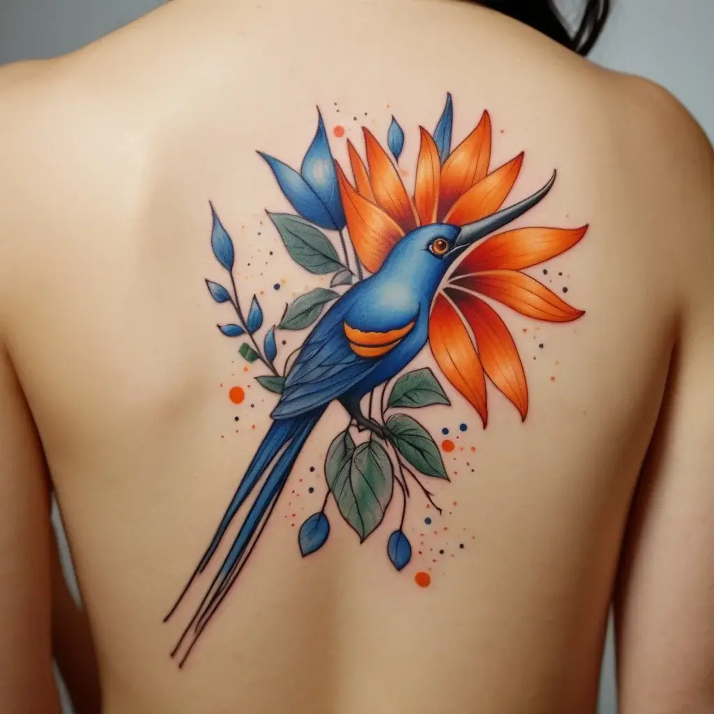 bird of paradise tattoo (26)