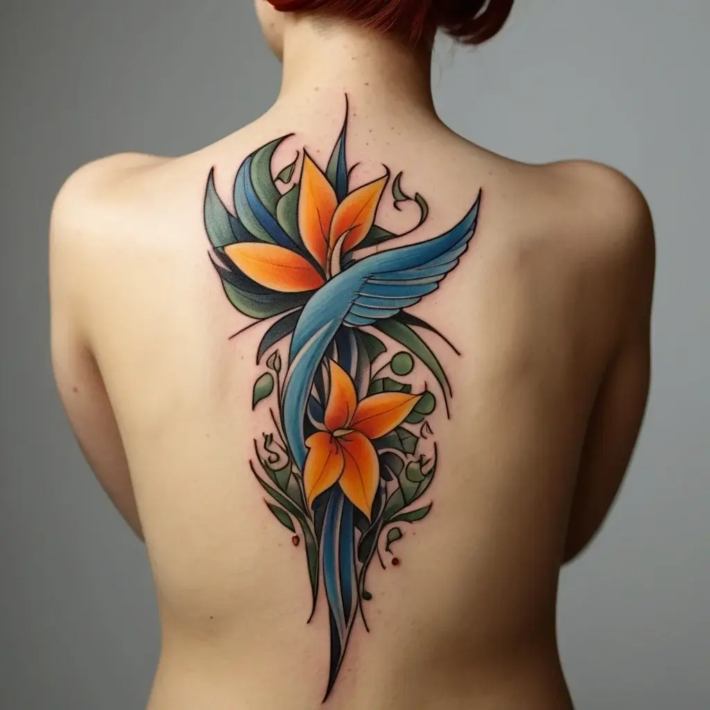 bird of paradise tattoo (27)