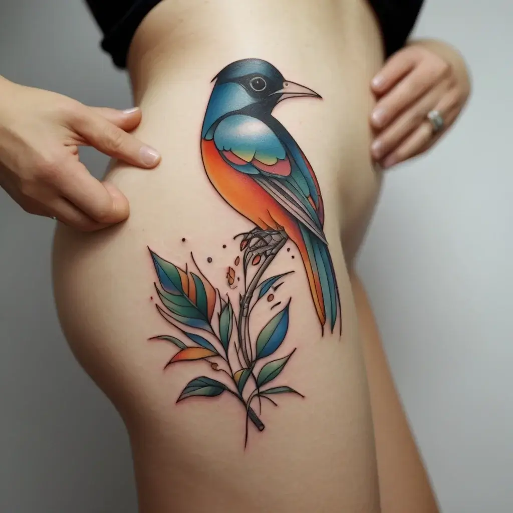 bird of paradise tattoo (28)