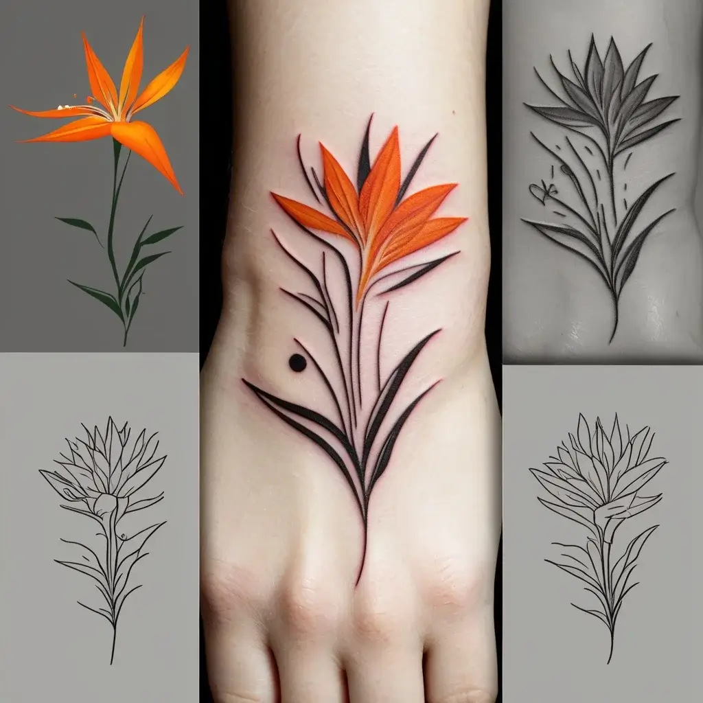 bird of paradise tattoo (34)