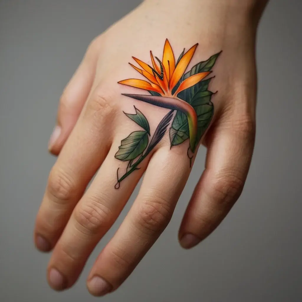 bird of paradise tattoo (44)