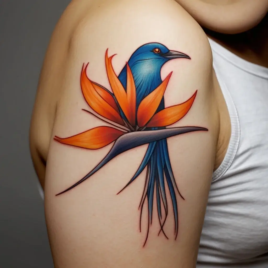 bird of paradise tattoo (47)