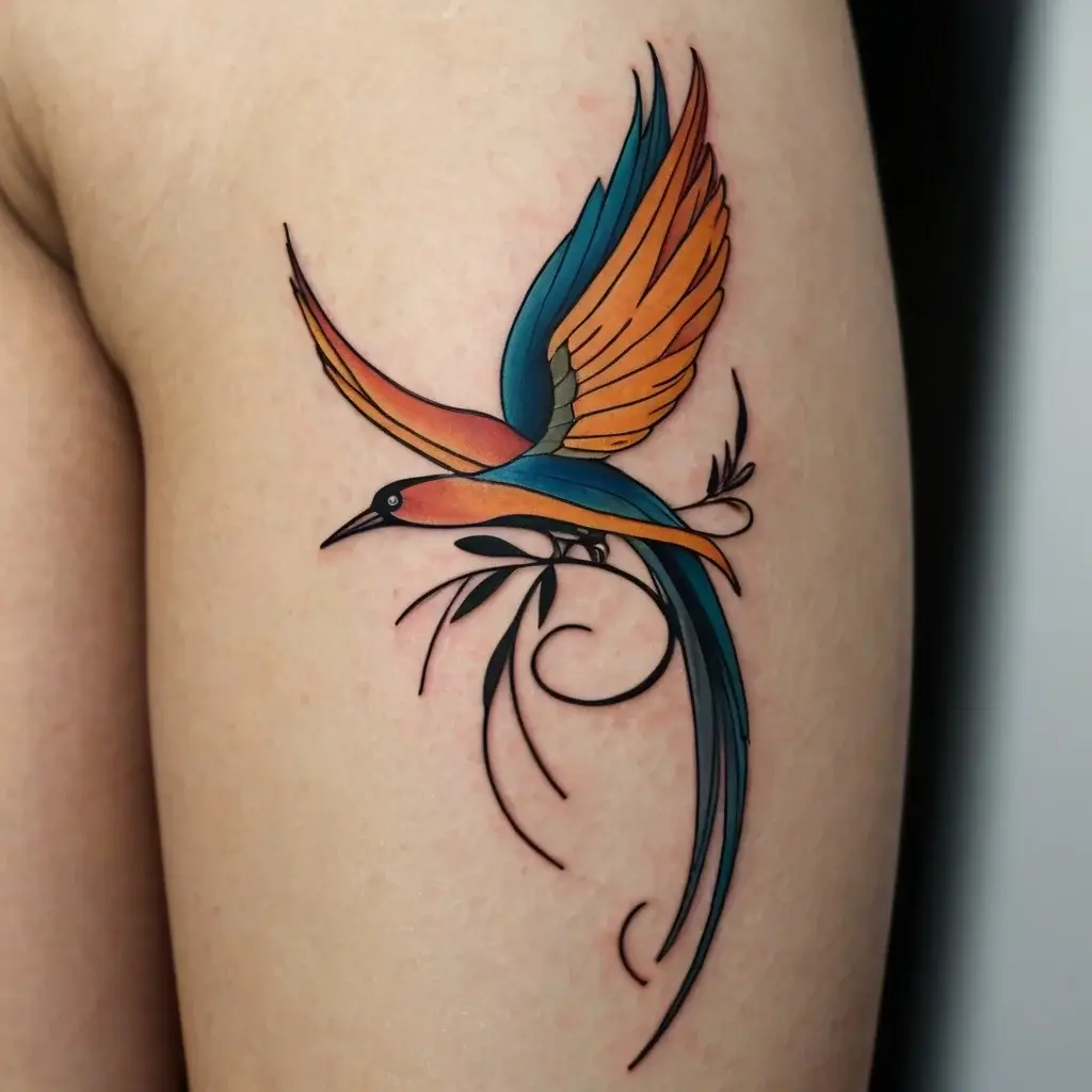 bird of paradise tattoo (5)