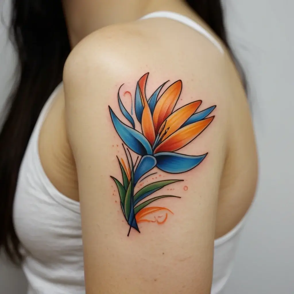 bird of paradise tattoo (50)