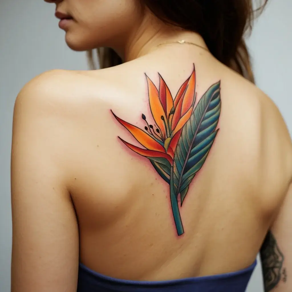 bird of paradise tattoo (70)