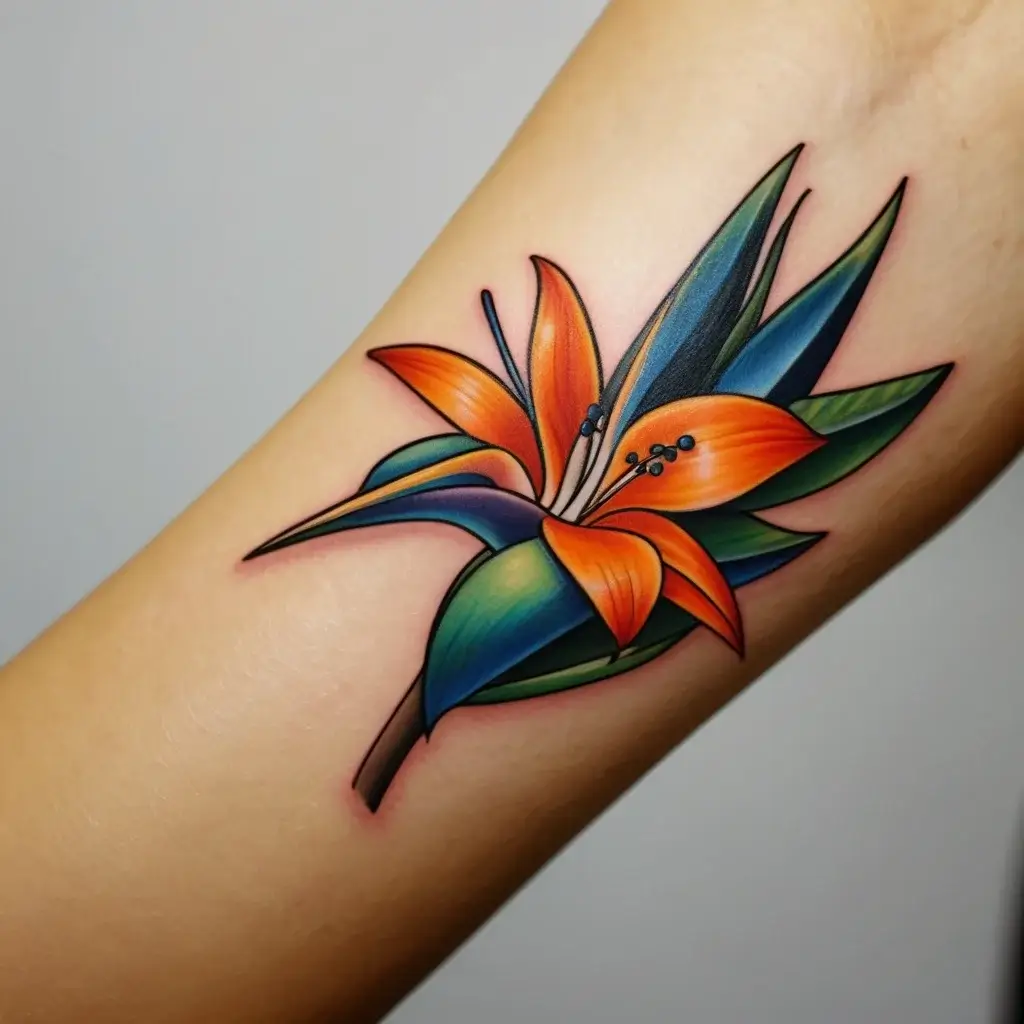 bird of paradise tattoo (79)