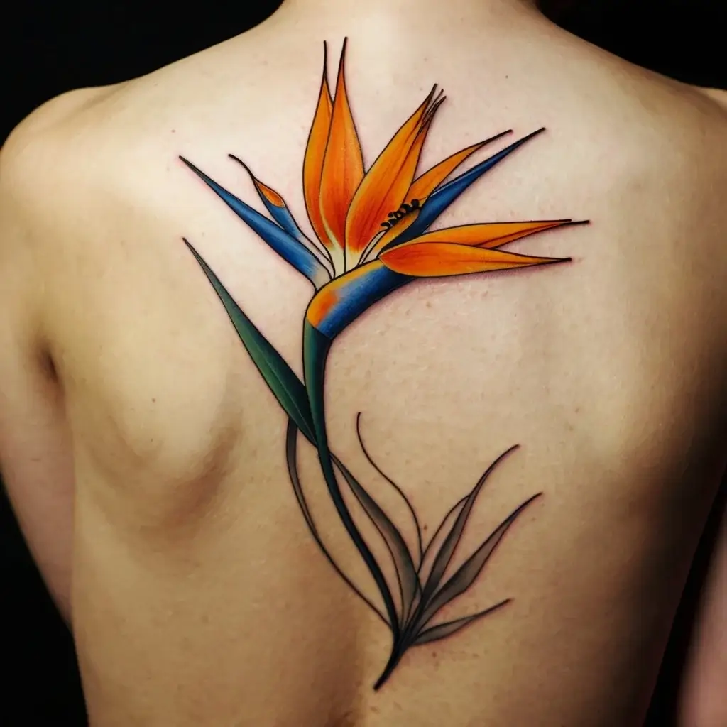 bird of paradise tattoo (8)