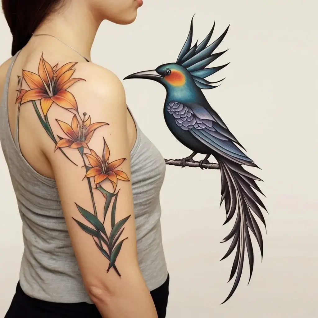 bird of paradise tattoo (81)