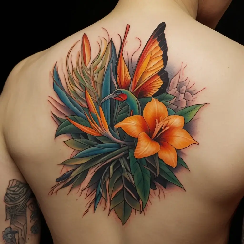 bird of paradise tattoo (97)