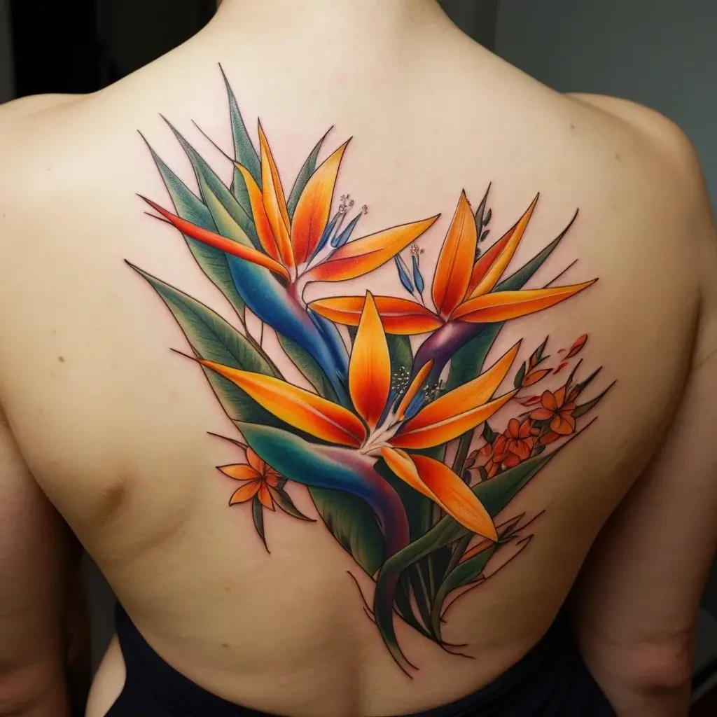 bird of paradise tattoo (98)