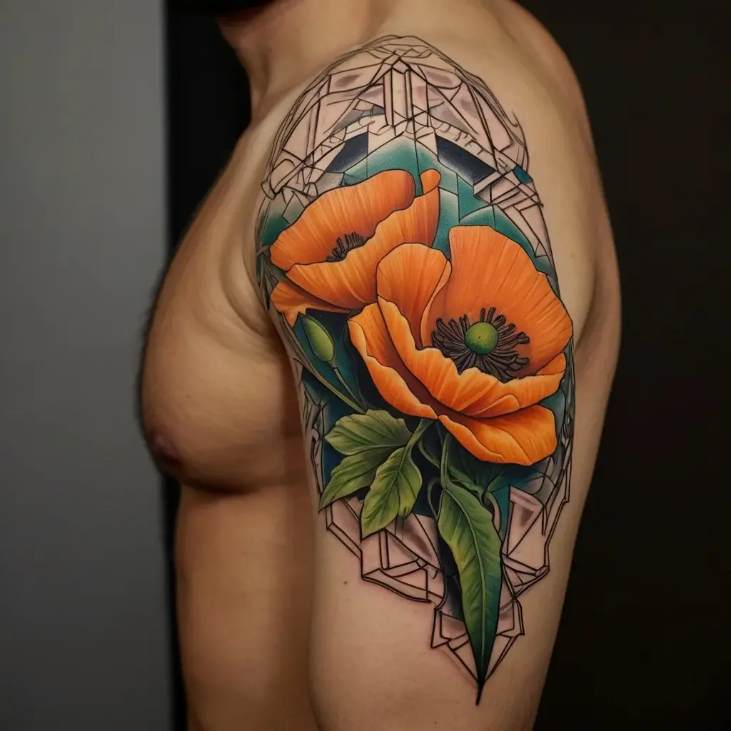 california poppy tattoo (11)