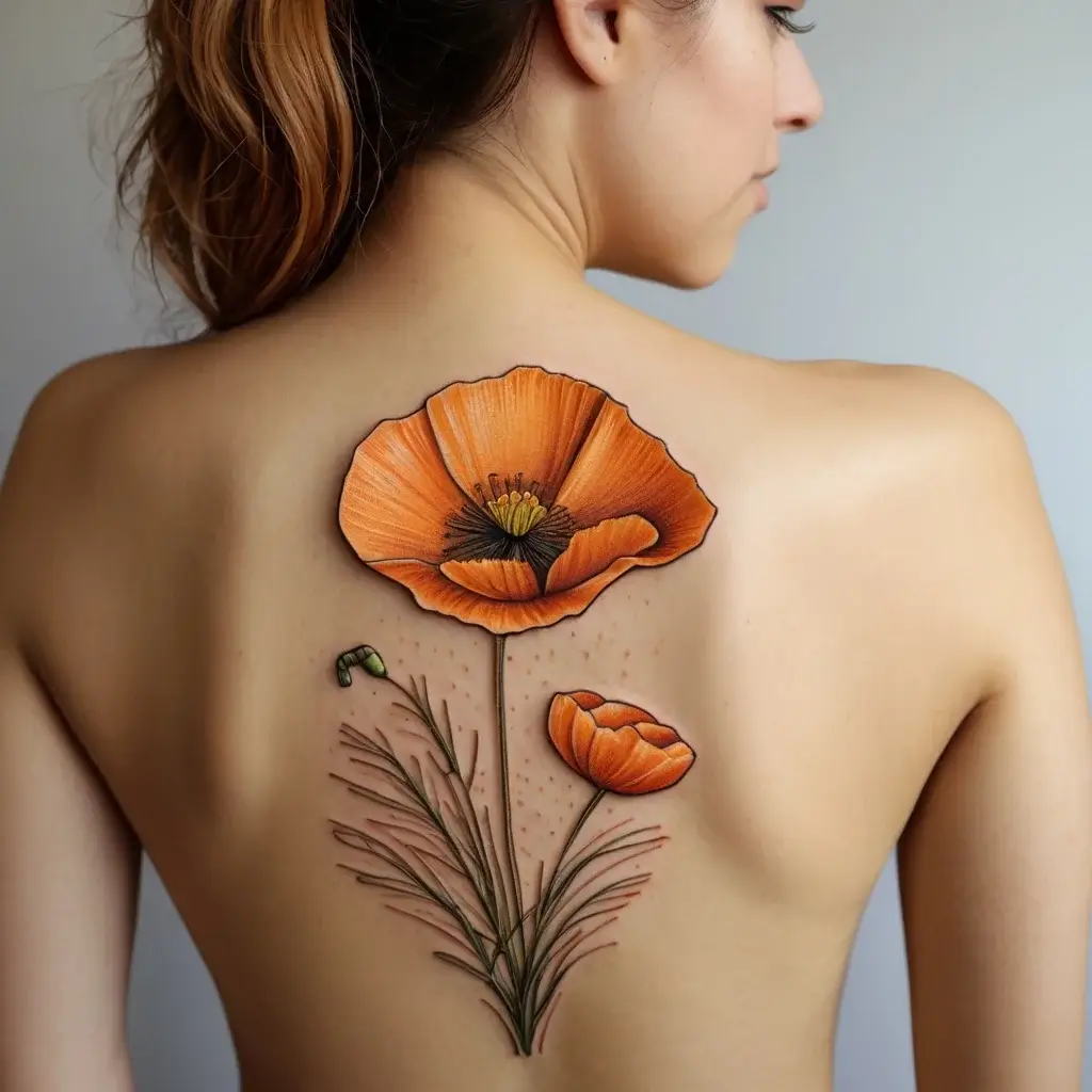 california poppy tattoo (12)