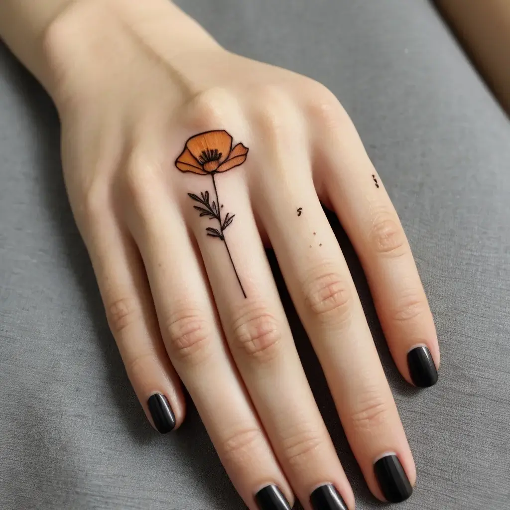 california poppy tattoo (15)