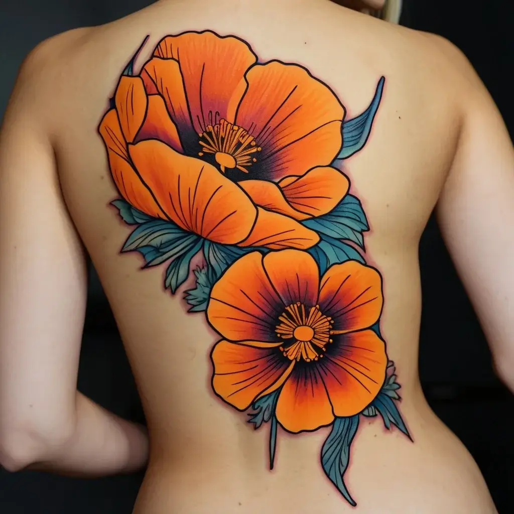 california poppy tattoo (18)