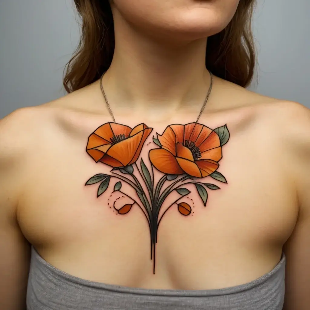 california poppy tattoo (2)