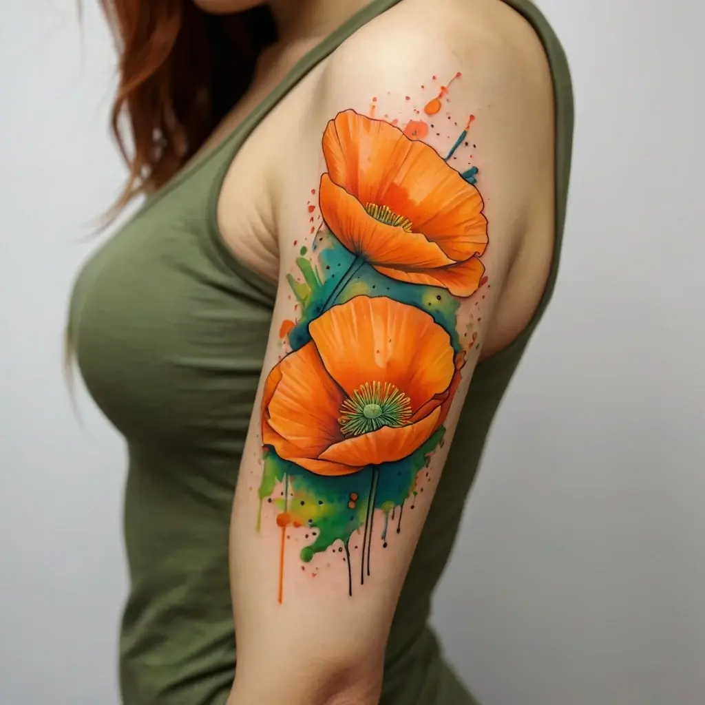 california poppy tattoo (22)