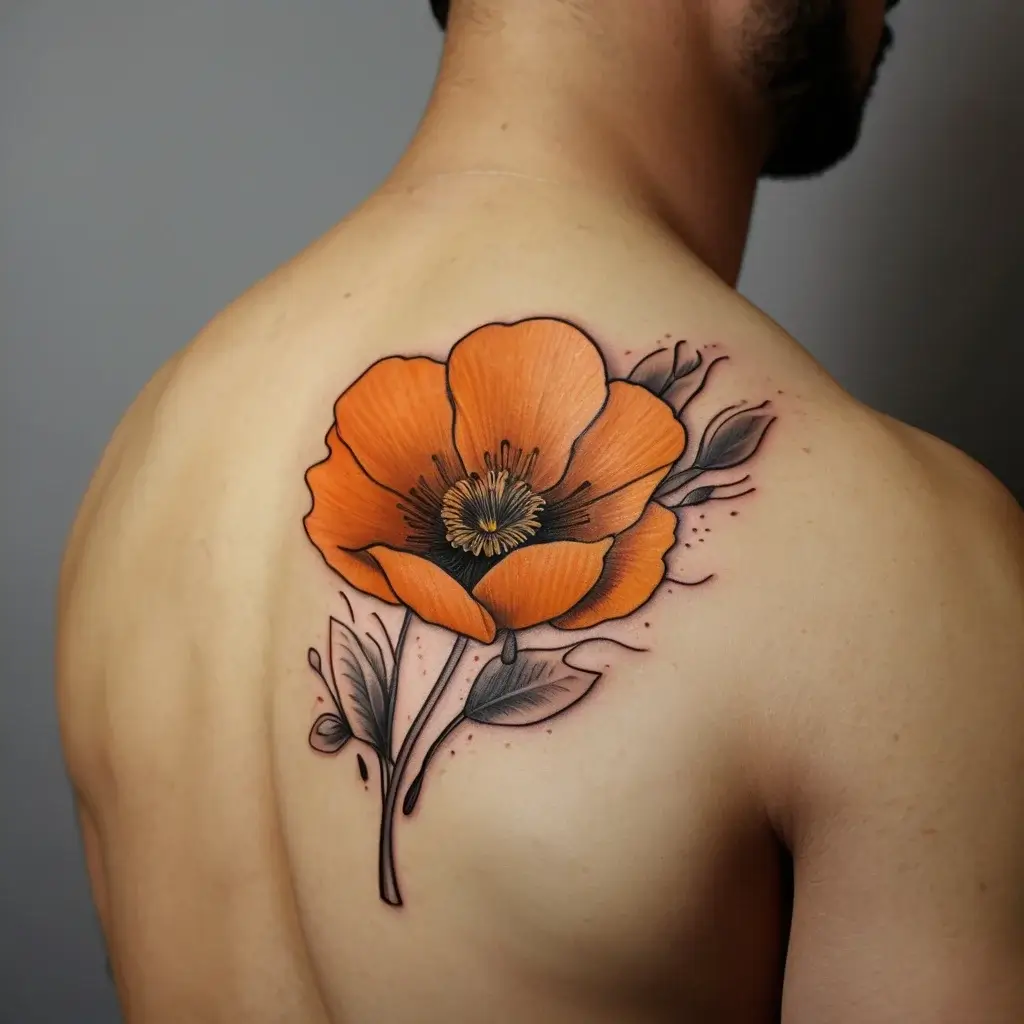 california poppy tattoo (25)