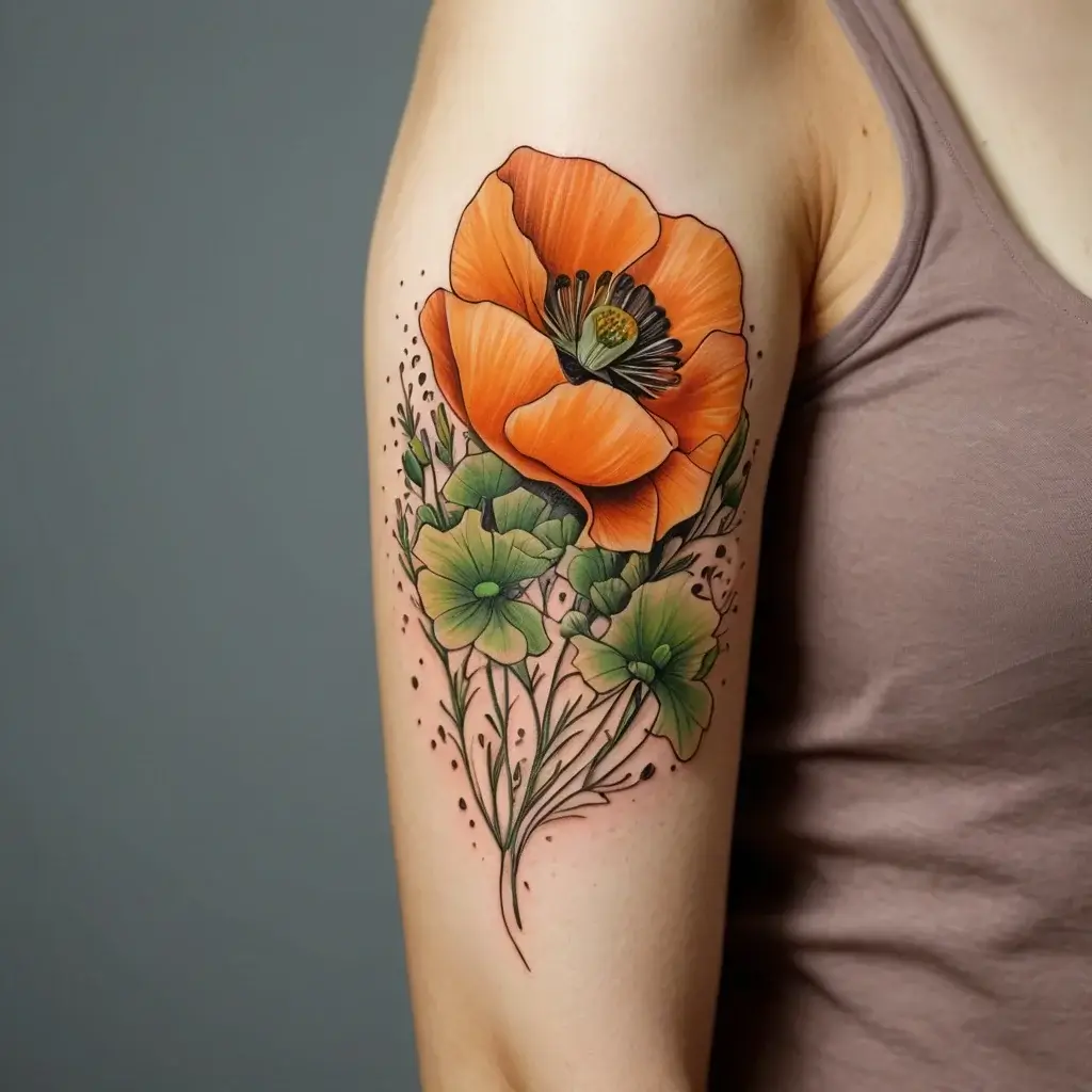 california poppy tattoo (28)